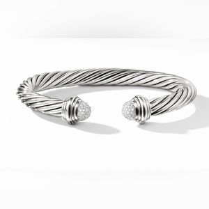 Cable Classics bracelet- sterling silver with Pavé diamonds David Yurman
